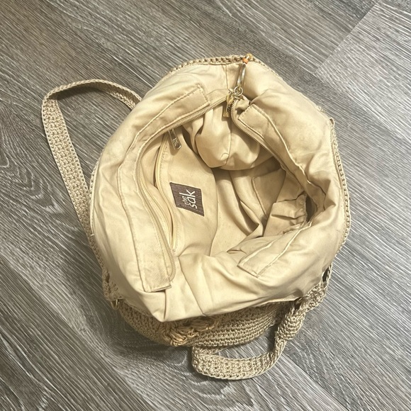 THE SAK tan crochet tassel boho shoulder bag - Picture 5 of 8